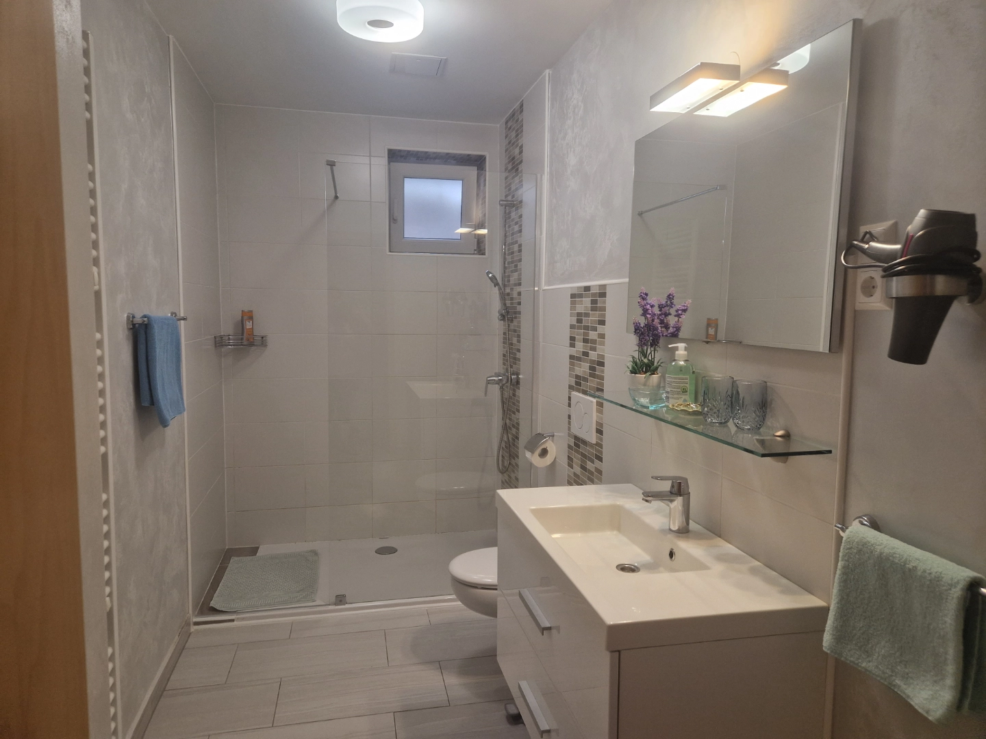 Kopalnica v apartmaju v pritličju v nastanitvi Apartmaji Viktoria Bled